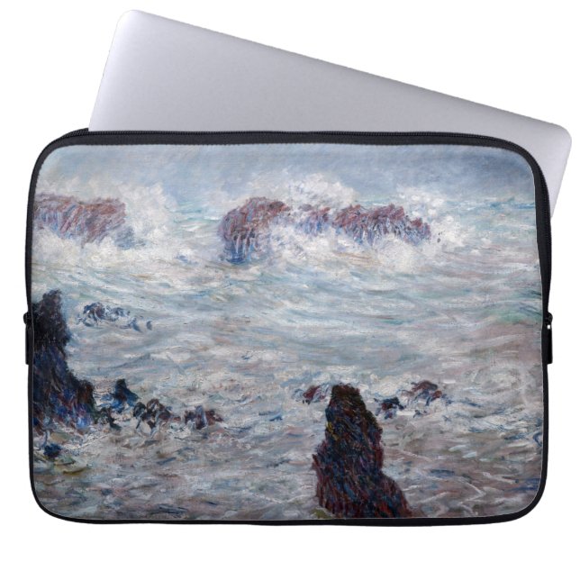 Claude Monet - Storm off the Belle-Ile Coast Laptop Sleeve (Front)