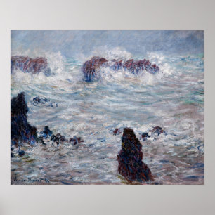 Claude Monet - Storm off the Belle-Ile Coast Poster