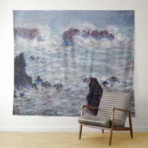 Claude Monet - Storm off the Belle-Ile Coast Tapestry
