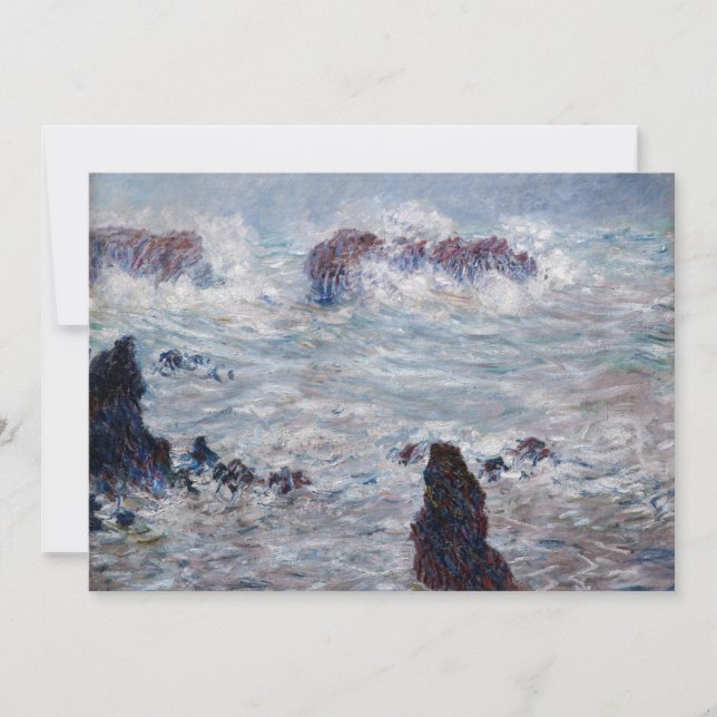Claude Monet - Storm off the Belle-Ile Coast Thank You Card (Front)