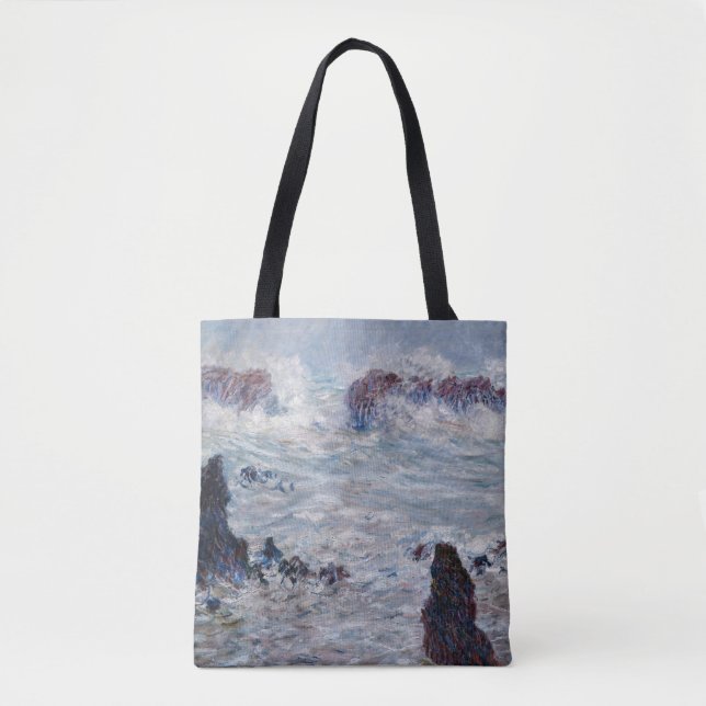 Claude Monet - Storm off the Belle-Ile Coast Tote Bag (Front)