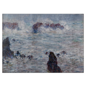 Claude Monet - Storm off the Belle-Ile Cutting Board