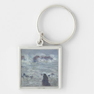 Claude Monet Storm, off the Coast of Belle-Ile Key Ring
