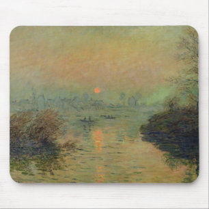 Claude Monet   Sun Setting over the Seine Mouse Pad