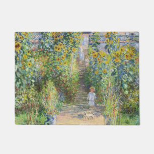 Claude Monet Sunflower Garden at Vétheuil Doormat