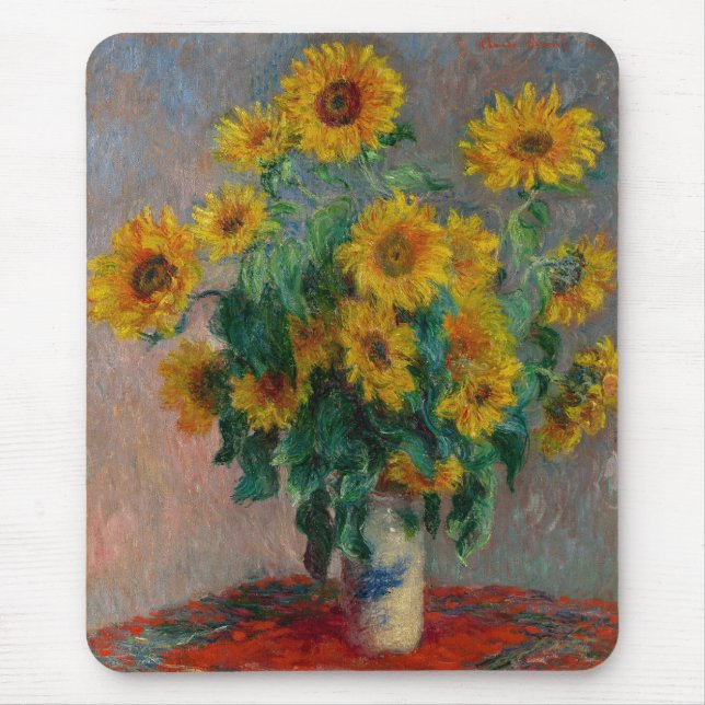 Claude Monet, Sunflower Mouse Pad (Front)