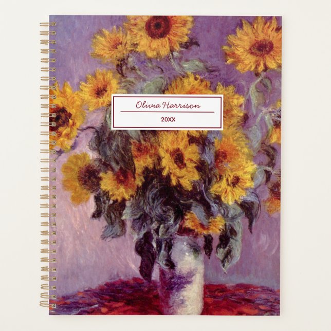 Claude Monet Sunflowers 2024 Planner (Front)