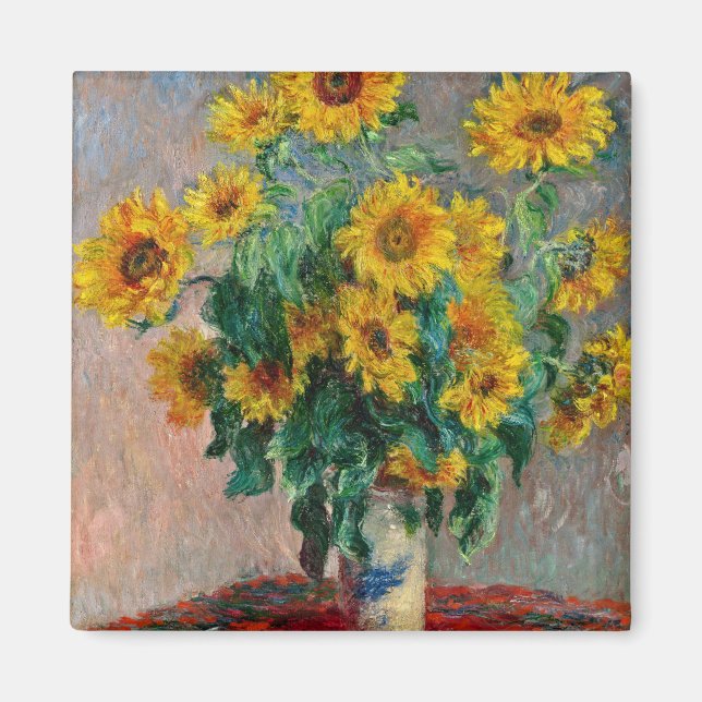 Claude Monet - Sunflowers Magnet (Front)