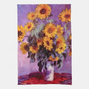 Claude Monet: Sunflowers Tea Towel