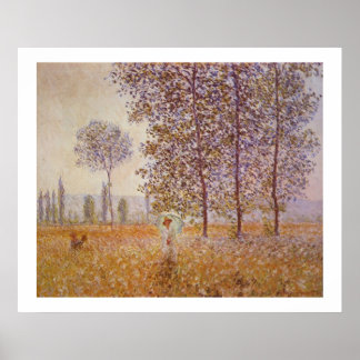 Claude Monet  - Sunlight Effect under the Poplars Poster
