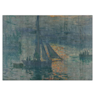 Claude Monet Sunrise Marine Sailboat Impressionism Cutting Board