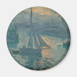 Claude Monet Sunrise Marine Sailboat Impressionism Magnet