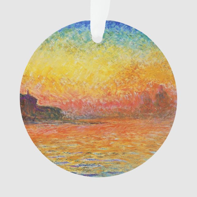 Claude Monet Sunset In Venice Impressionist Art Ornament (Front)
