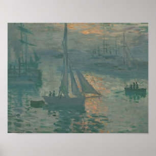 Claude Monet – Sunset (Marine) Poster