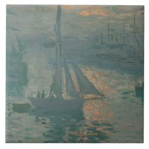 Claude Monet – Sunset (Marine) Tile