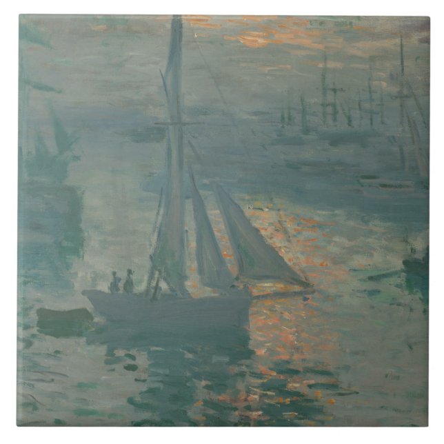 Claude Monet – Sunset (Marine) Tile (Front)