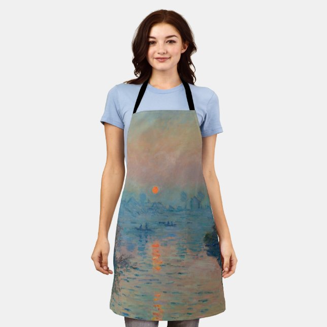 Claude Monet - Sunset on the Seine at Lavacourt Apron (Worn)