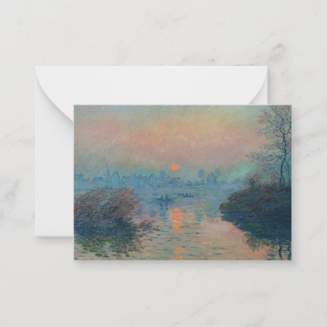 Claude Monet - Sunset on the Seine at Lavacourt Card (Front)