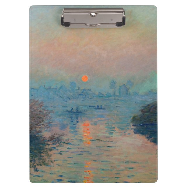 Claude Monet - Sunset on the Seine at Lavacourt Clipboard (Front)
