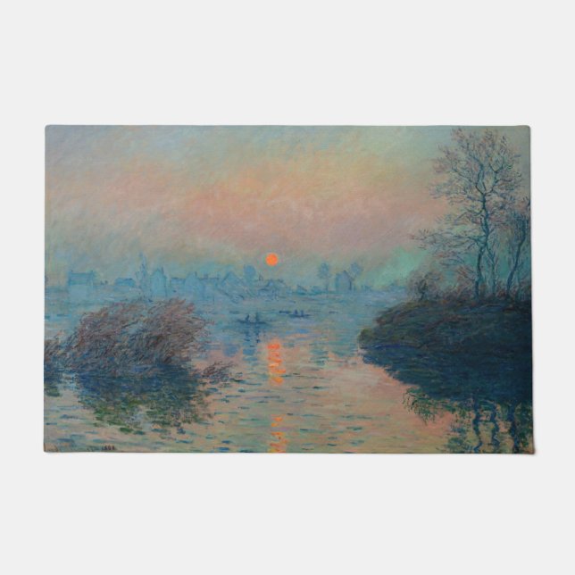 Claude Monet - Sunset on the Seine at Lavacourt Doormat (Front)