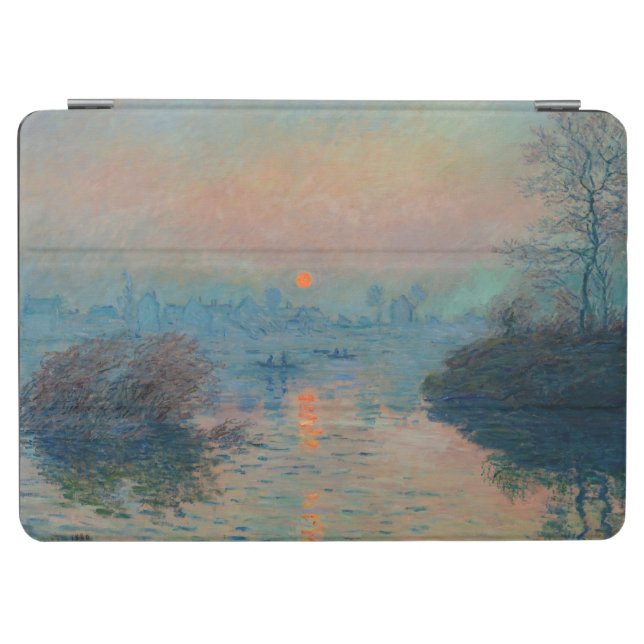 Claude Monet - Sunset on the Seine at Lavacourt iPad Air Cover (Horizontal)