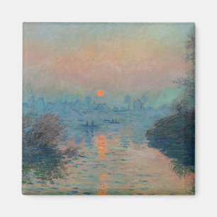 Claude Monet - Sunset on the Seine at Lavacourt Magnet