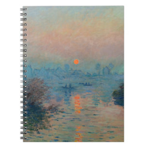 Claude Monet - Sunset on the Seine at Lavacourt Notebook
