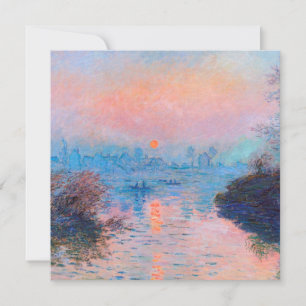 Claude Monet - Sunset On The Seine Holiday Card
