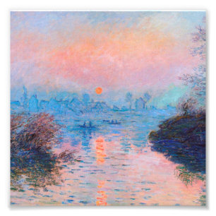 Claude Monet - Sunset On The Seine Photo Print