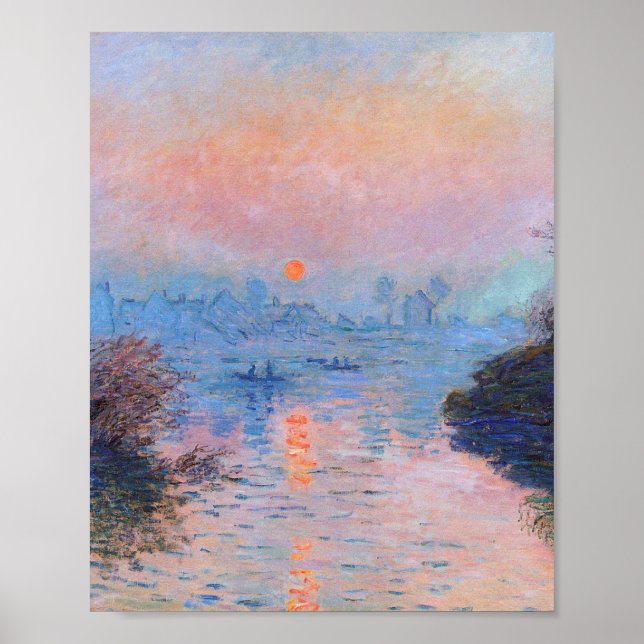 Claude Monet - Sunset On The Seine Poster (Front)