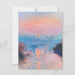 Claude Monet - Sunset On The Seine Thank You Card<br><div class="desc">Claude Monet - Sunset On The Seine At Lavacourt Winter Effect 1880</div>