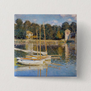 Claude Monet - The Argenteuil Bridge 15 Cm Square Badge