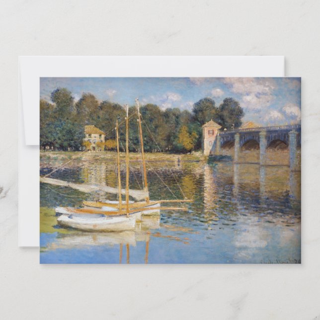 Claude Monet - The Argenteuil Bridge Invitation (Front)