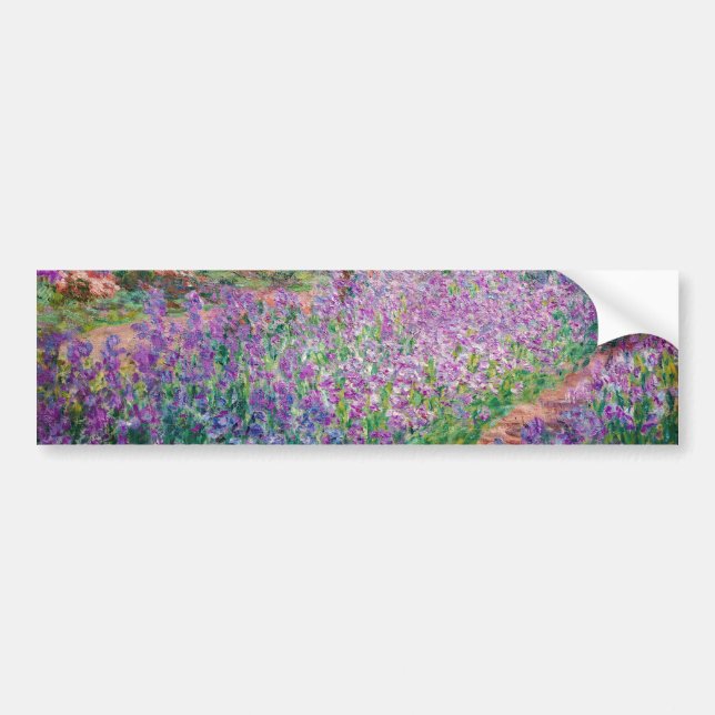 Claude Monet - The Artist's Garden at Giverny Bumper Sticker (Front)
