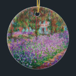 Claude Monet - The Artist's Garden at Giverny Ceramic Ornament<br><div class="desc">The Artist's Garden at Giverny / Le Jardin de l'artiste a Giverny - Claude Monet,  1900</div>