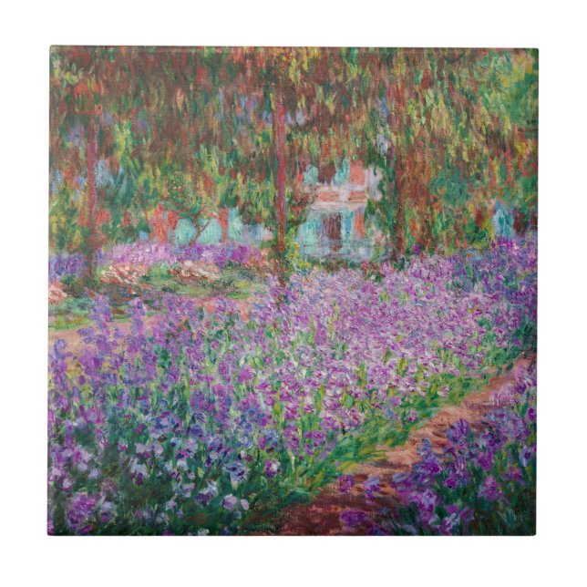 Claude Monet - The Artist's Garden at Giverny Ceramic Tile (Front)
