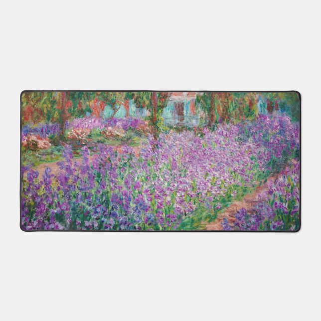Claude Monet - The Artist's Garden at Giverny Desk Mat (Front)