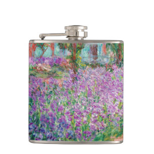 Claude Monet - The Artist's Garden at Giverny Hip Flask