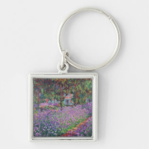 Claude Monet   The Artist's Garden at Giverny Key Ring