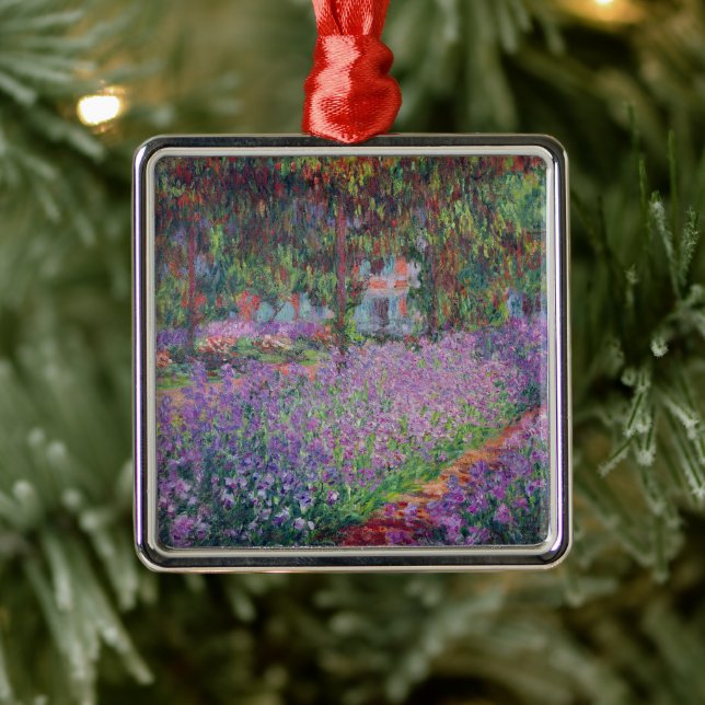 Claude Monet | The Artist's Garden at Giverny Metal Ornament (Tree)
