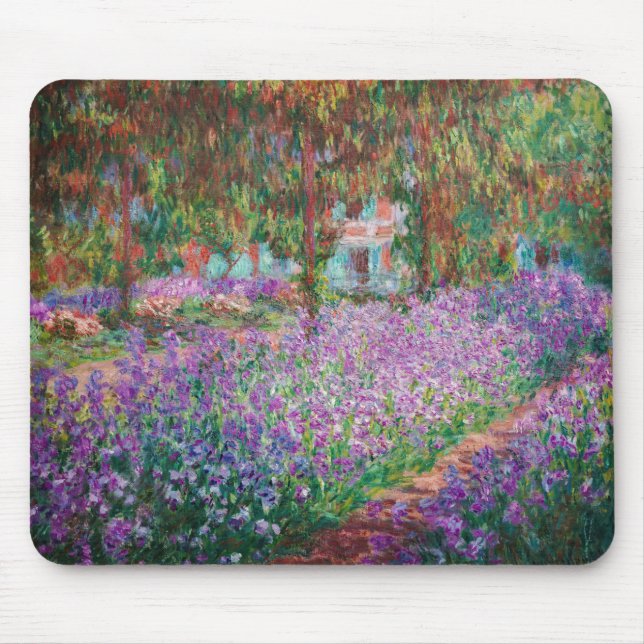 Claude Monet - The Artist's Garden at Giverny Mouse Pad (Front)