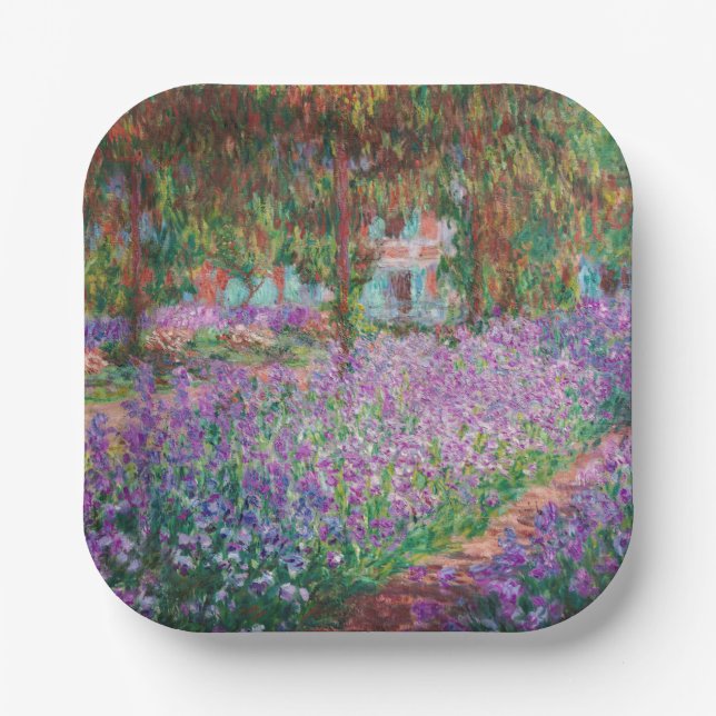 Claude Monet - The Artist's Garden at Giverny Paper Plate (Front)