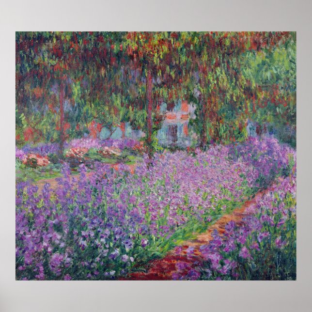 Claude Monet | The Artist's Garden at Giverny Poster (Front)