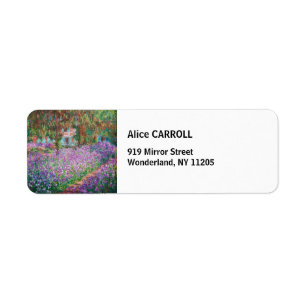 Claude Monet - The Artist's Garden at Giverny Return Address Label