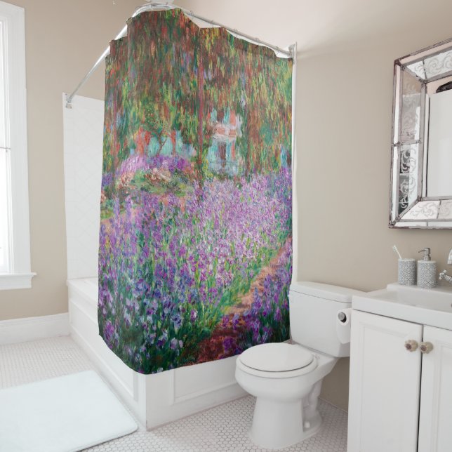 Claude Monet - The Artist's Garden at Giverny Shower Curtain (In Situ)