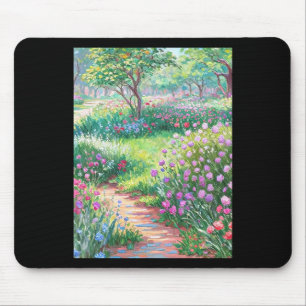 Claude Monet The Artist's Garden At Giverny Sticke Mouse Pad
