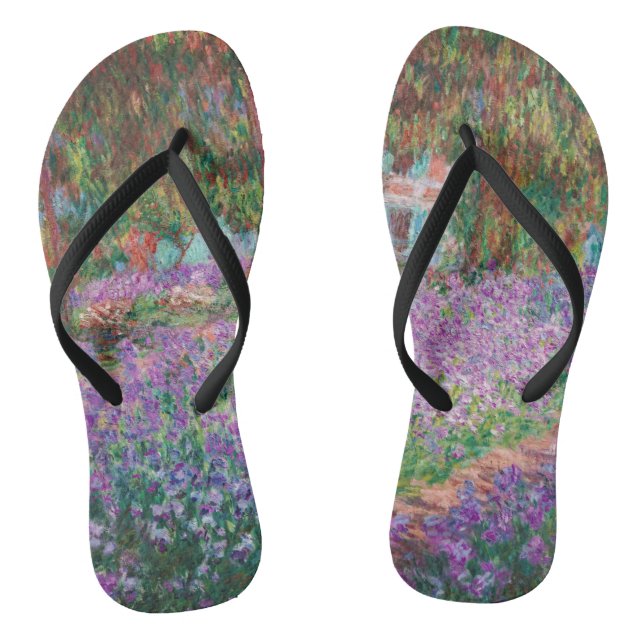 Claude Monet - The Artist's Garden at Giverny Thongs (Footbed)