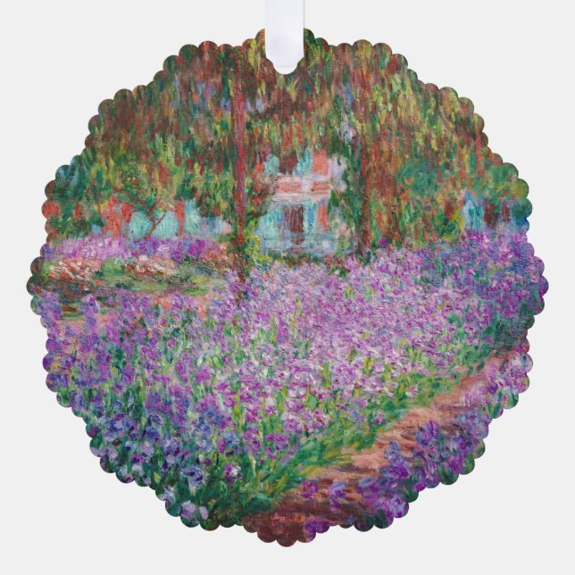 Claude Monet - The Artist's Garden at Giverny Tree Decoration Card (Front)