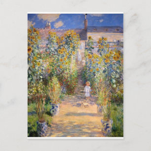 Claude Monet The Artist's Garden at Vétheuil, 1880 Postcard