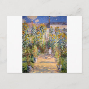 Claude Monet The Artist's Garden at Vétheuil, 1880 Postcard